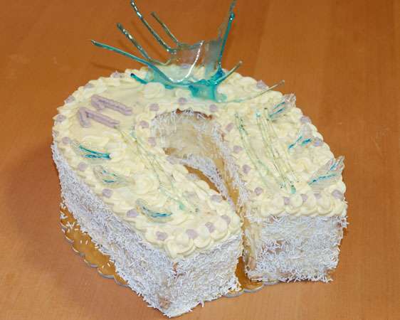 Narozeninový dort ve tvaru podkovy, obr1