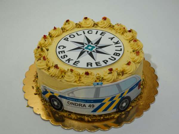 Pistáciový dort Policie, obr1