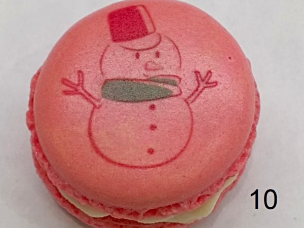 Novoroční a vánoční makronky s ganache a potiskem – výběr barvy, ganache i potisku (možnost i potisku na přání) 5