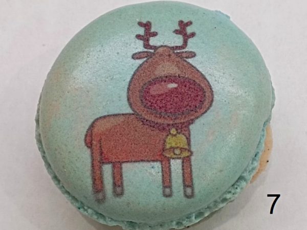 Novoroční a vánoční makronky s ganache a potiskem – výběr barvy, ganache i potisku (možnost i potisku na přání) 2