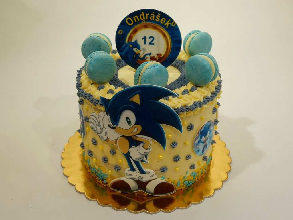 Dort Sonic na narozeniny pro kluky i holky – ideální sladkost pro fanoušky rychlého ježka (výběr korpusu, krému i zdobení)