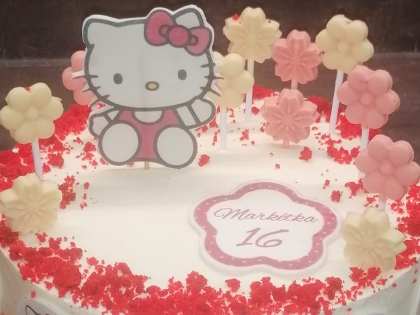 Dívčí narozeninový dort Hello Kitty – sladký sen pro malé i velké princezny (volnost výběru zdobení)