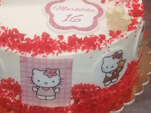Dívčí narozeninový dort Hello Kitty – sladký sen pro malé i velké princezny (volnost výběru zdobení)