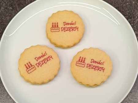 Sušenky s obrázkem/logem a ovocnou náplní