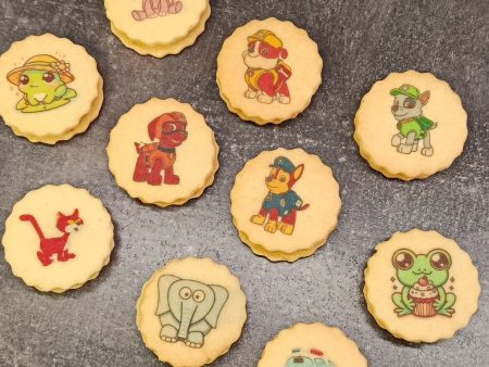 Sušenky s obrázkem/logem a krémem